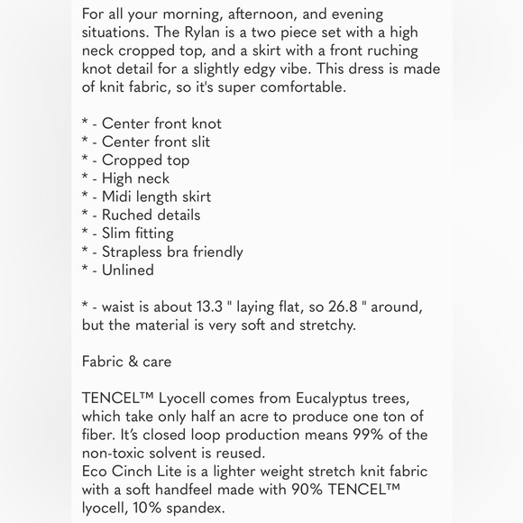 REFORMATION The Rylan Knit Two Piece Set Crop Tank Top Maxi Slit Skirt Sexy - Picture 15 of 15